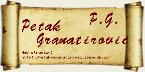 Petak Granatirović vizit kartica